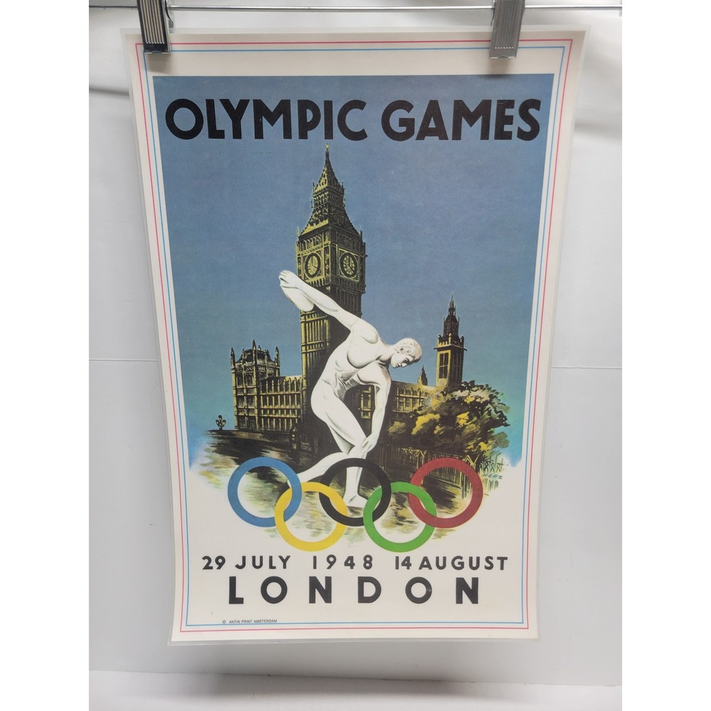 Vintage Olympic Games Poster Set 1948 London & 1972 Munich Boxing Hart Print‎